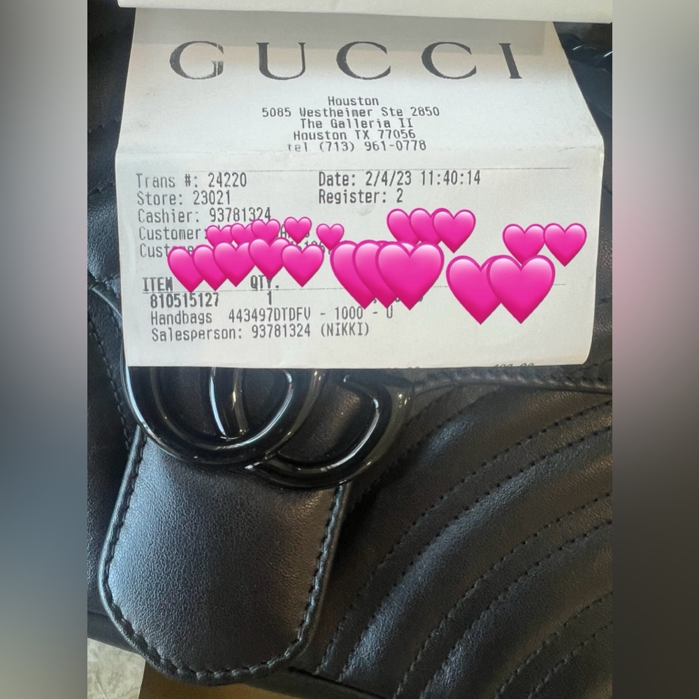 GG Marmont small shoulder bag black on black excellent condition - Picture 12 of 13